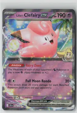 Pokemon Lillie's Clefairy ex #056/159 SV09: Journey Together Near Mint or Better - Image 1