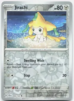 Jirachi 98/142 Uncommon Stellar Crown Pokemon Reverse Holo Lightly Played - Image 1