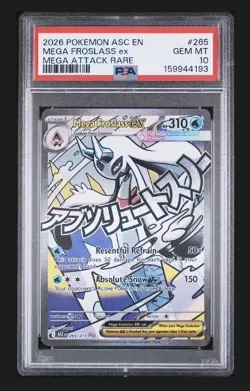 2026 POKEMON ASC EN-ASCENDED HEROES MEGA ATTACK RARE MEGA FROSLASS EX PSA 10 - Image 1