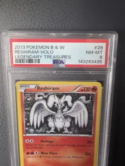 POKEMON RESHIRAM 28/113 (LTR 28) PSA 8 LEGENDARY TREASURE HOLO ENGLISCH GRADED - Image 2