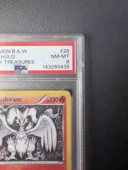 POKEMON RESHIRAM 28/113 (LTR 28) PSA 8 LEGENDARY TREASURE HOLO ENGLISCH GRADED - Image 4