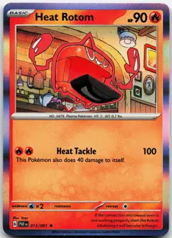 HEAT ROTOM 013/091 RARE PALDEAN FATES POKEMON HOLO NM - Image 1