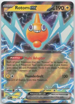 ROTOM EX 029/094 DOUBLE RARE PHANTASMAL FLAMES POKEMON HOLO NM - Image 1