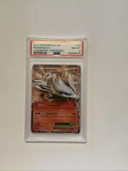 2013 Pokemon B&W Reshiram Legendary Treasures Full Art 29/113 PSA NM-MT 8 - Image 1