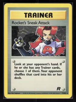 Rocket's Sneak Attack (72) Unlimited Rare Pokemon Team Rocket 72/82 MP - Image 1