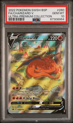 Charizard V SWSH260 SWSH: Sword & Shield Promo Cards Holo PSA 10 - Image 1