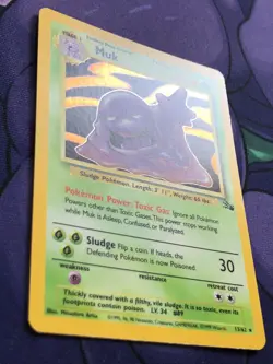 Muk 13/62 - Fossil Holo Rare - Vintage WOTC 1999 Pokemon Card - NM NEAR MINT - Image 3