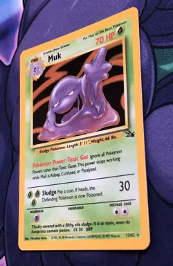 Muk 13/62 - Fossil Holo Rare - Vintage WOTC 1999 Pokemon Card - NM NEAR MINT - Image 5