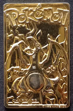 1999 Pokemon Charizard #6 24k Gold Plated Burger King Promo Pokemon Trading Card - Image 1