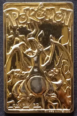1999 Pokemon Charizard #6 24k Gold Plated Burger King Promo Pokemon Trading Card - Image 2