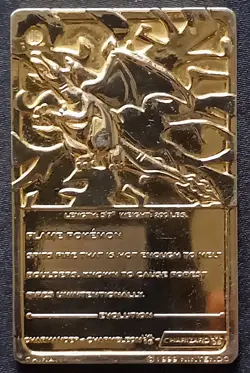 1999 Pokemon Charizard #6 24k Gold Plated Burger King Promo Pokemon Trading Card - Image 4
