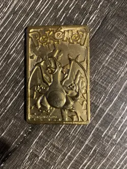 1999 Burger King Pokemon Charizard Nintendo 23K Gold Plated Trading Card - Image 1