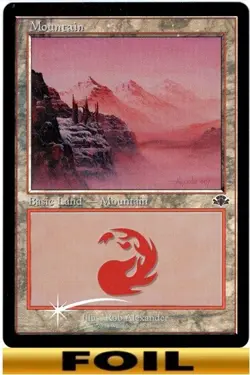 MOUNTAIN ** RETRO FOIL ** #408 - Dominaria Remastered - NM MTG - Image 1