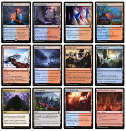 MTG - 12 x Different Blue & Red Izzet Lands for COMMANDER deck building - LP+ A - Image 1