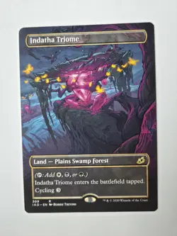 Wizards of the Coast MTG Indatha Triome 309 Ikoria Showcase Borderless Rare - Image 1