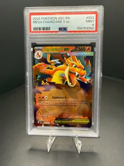 2026 Pokemon Ascended Heroes 022/217 MEGA CHARIZARD Y EX PSA 9 - Image 1