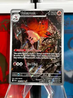 Pokemon 2025 TCG Volcarona 100/086 Black Bolt Illustration Rare Holo Near Mint - Image 1