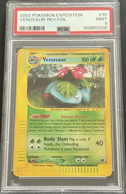 Pokemon Venusaur Expedition Base Set Reverse Holo 2002 PSA 9 Mint - Image 1