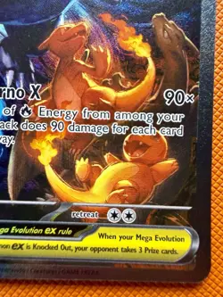 Mega Charizard X ex 125/094 SAR Mega Evolution Secret Rare Pokemon NM - Image 5