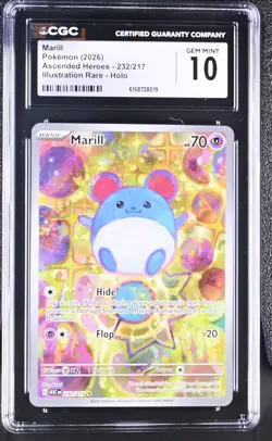 Pokemon Marill 232/217 Illustration Rare Ascended Heroes - CGC 10 - Image 1