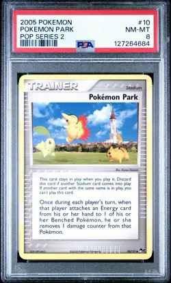 Pokemon 2005 Pop Series 2 Pokemon Park Uncommon #10 PSA 8 Mint - Image 1