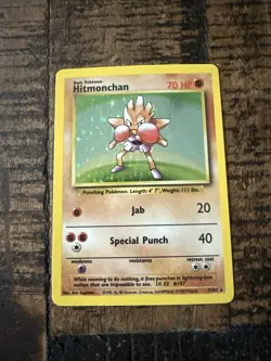 Hitmonchan Base Set 2 Holo Rare 8/130 Pokemon WOTC Vintage - Image 1