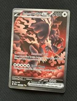Pokemon Bloodmoon Ursaluna ex 168/131 Full Art Holo - Image 1