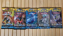 Pokemon Pokemon Sun & Moon 5 Packs Of 10 Sealed Authentic Trading Cards. - Image 2