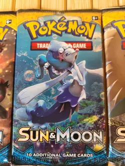 Pokemon Pokemon Sun & Moon 5 Packs Of 10 Sealed Authentic Trading Cards. - Image 5