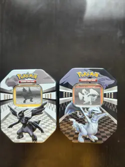 Pokemon Collectors Tins Black&White expansion 2011 Zekrom and Reshiram excellent - Image 1