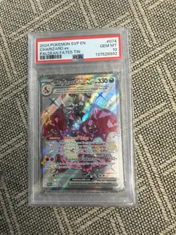 2024 Pokemon Scarlet and Violet Black Star Promo Paldean Fates Tin Charizard Ex - Image 1