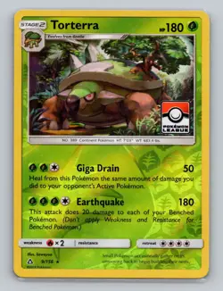Torterra 9/156 Reverse Holo Pokemon League Promo Stamped Sun & Moon Ultra Prism - Image 1