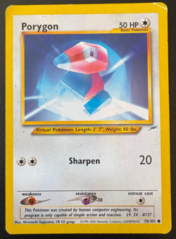 Pokemon TCG Porygon Neo Destiny 78/105 Regular HP - Image 1