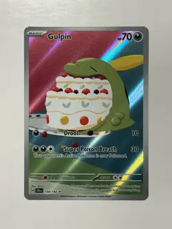 Pokemon TCG Stellar Crown Gulpin Illustration Rare Holo Card 154/142 - Image 1