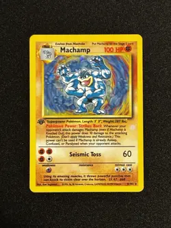Pokemon TCG Machamp Base Set 8/102 Holo Unlimited Holo Rare - Image 1