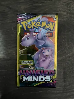 Lot of 15 Pokemon Sun & Moon Unified Minds 3 Card Booster Pack Mew & Mewtwo Art - Image 1