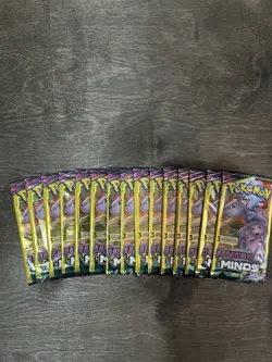 Lot of 15 Pokemon Sun & Moon Unified Minds 3 Card Booster Pack Mew & Mewtwo Art - Image 2