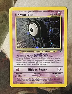 Pokemon Neo Destiny Unown [A] Holo 14/75 Basic Pokemon - Image 1
