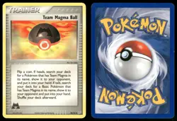 Team Magma Ball 80 HEAVILY PLAYED Team Magma vs Team Aqua 95 Pokemon - Image 1