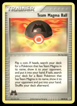 Team Magma Ball 80 HEAVILY PLAYED Team Magma vs Team Aqua 95 Pokemon - Image 2
