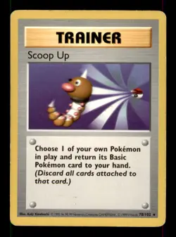 Scoop Up 78/102 Rare Base Set Shadowless Pokemon Unlimited Damaged - Image 1