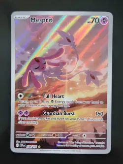 Mesprit 204/191: Surging Sparks Illustration Rare Full Art Holo. NM Pokemon - Image 1