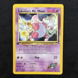 Pokemon TCG Sabrina's Mr. Mime Gym Heroes 1st Edition Rare 94/132 Basic HP50 20 - Image 1