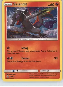 Salandit - SM154 Holo Promo Sun & Moon Promo Pokemon Moderately Played - Image 1