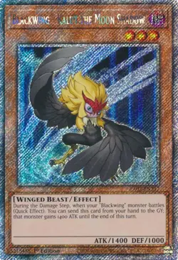 Yu-Gi-Oh! RA03-EN217 Blackwing - Kalut the Moon Shadow Platinum Secret Rare NM - Image 1
