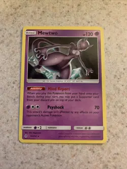 Mewtwo 75/214 Unbroken Bonds Rare Pokemon Card NM - Image 1