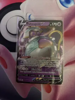 Pokemon TCG Poltergeist V SWSH 21 Black Star Promo Holo Card - Image 1