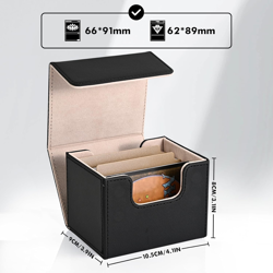 Card Deck Box for Trading Cards, MTG Commander Deck Box Holds 120+ Single Sleeve - Image 2