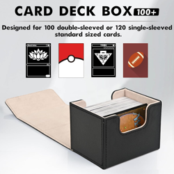 Card Deck Box for Trading Cards, MTG Commander Deck Box Holds 120+ Single Sleeve - Image 3