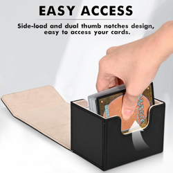 Card Deck Box for Trading Cards, MTG Commander Deck Box Holds 120+ Single Sleeve - Image 4